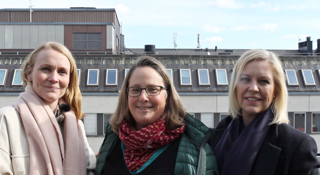 Rapportens författare Åsa von Berens, Bettina Meinow och Jenny Österman.