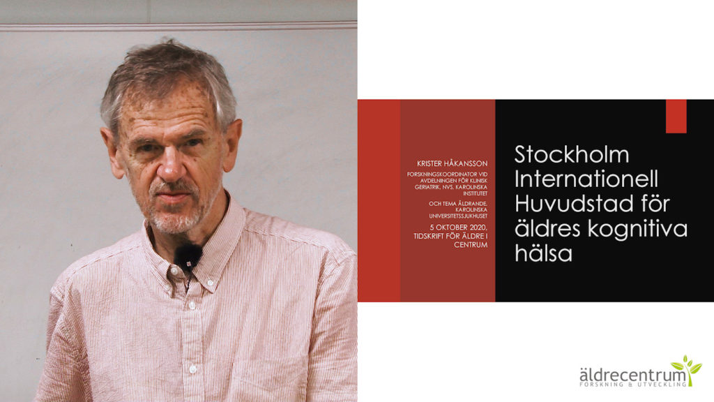 Bild på Krister Håkanson och hans presentation.